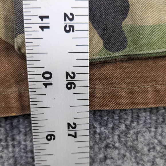 US Military Woodland Camo Shirt Green Brown Size L Button Up - Picture 5 of 10